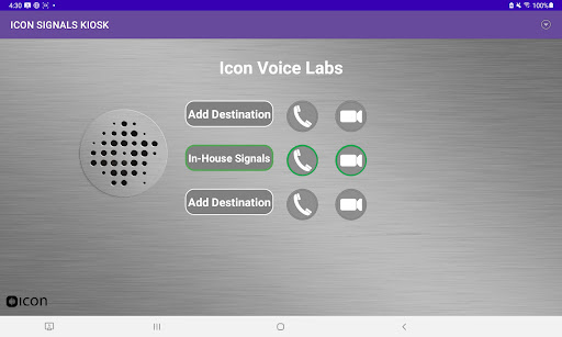 Android application ICON Signals Kiosk screenshort