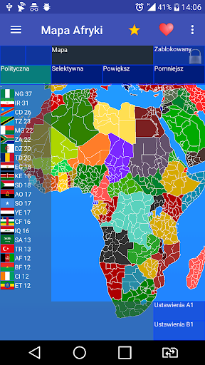 Android application Map of Africa screenshort