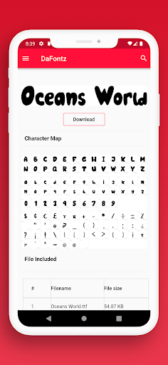 DaFontz - Fonts Installer Screen 3