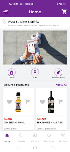 Android application West St Wine & Spirits screenshort