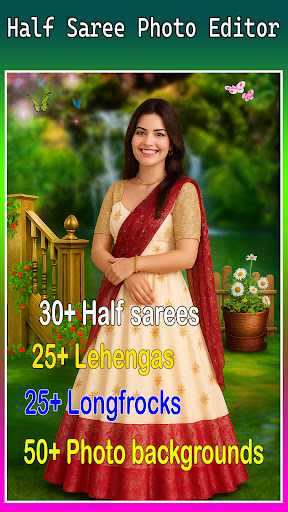 Half Saree Photo Suit Editor