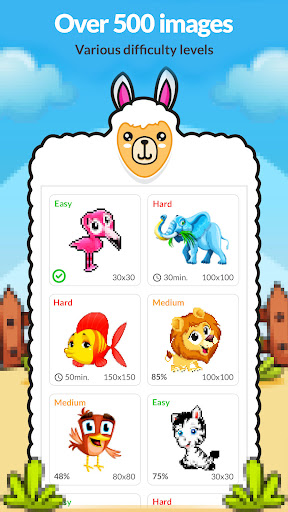 Screenshot of Animal Color by Number Book