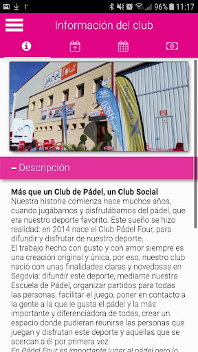 Android application Padel Four screenshort