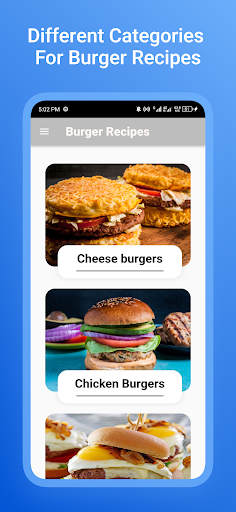 Android application Burger recipes screenshort
