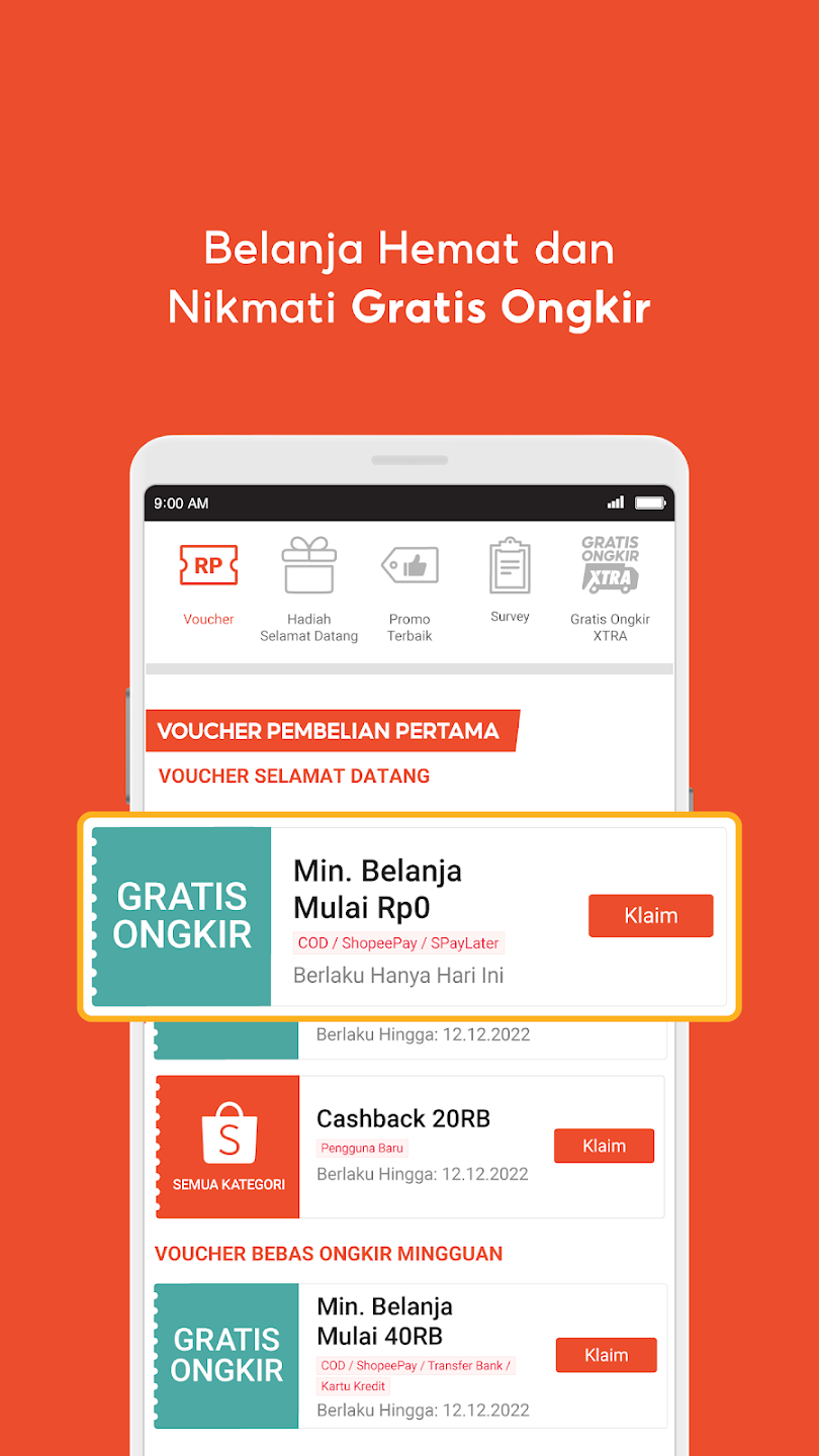 cara mendapatkan gratis ongkir di Shopee