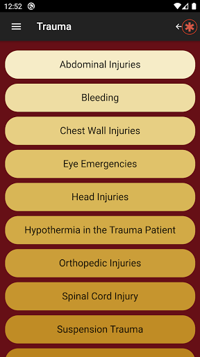 Wilderness Medicine Reference Screen 3