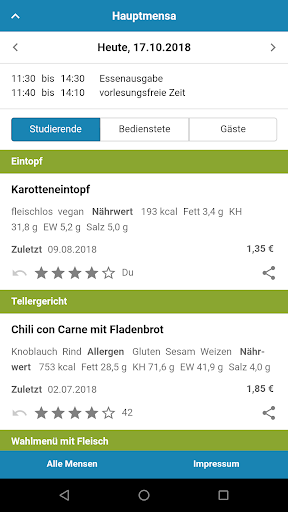 Mensa Hannover Screen 2