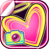 Selfie Camera Neon Stickers icon