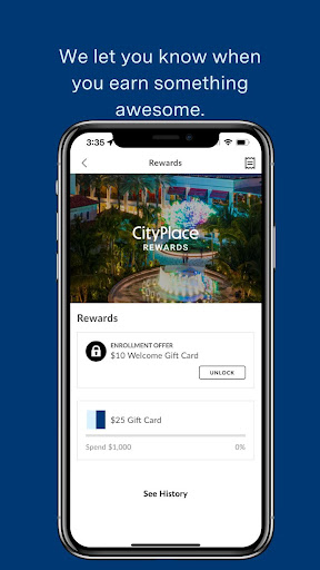 Screenshot of CityPlace Rewards