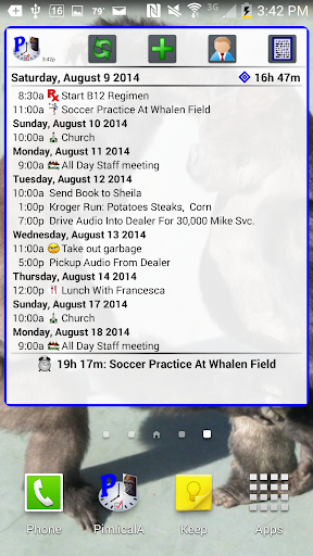 Android application Pimlical Calendar Widget screenshort