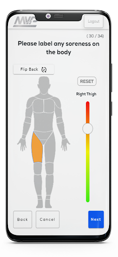 MVP - Athlete Monitoring App Screen 2