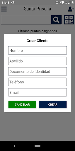 Android application Empleados Santa Priscila screenshort