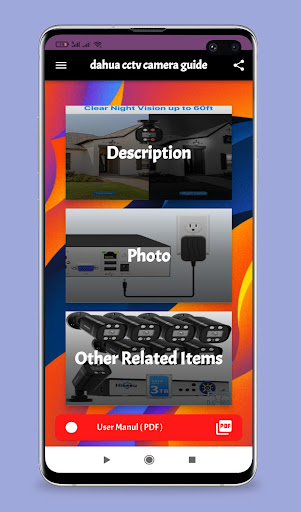 Android application dahua cctv camera guide screenshort