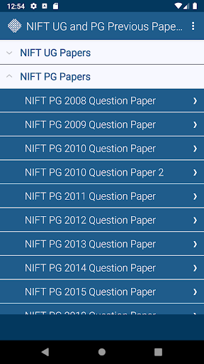 NIFT UG and PG Previous Papers Screen 2
