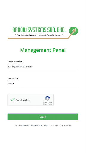 Android application Arrow Systems - Management screenshort