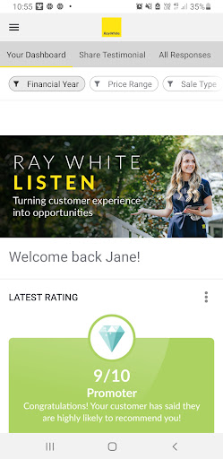 Android application Ray White Listen screenshort
