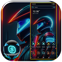 Neon Bike Rider Theme