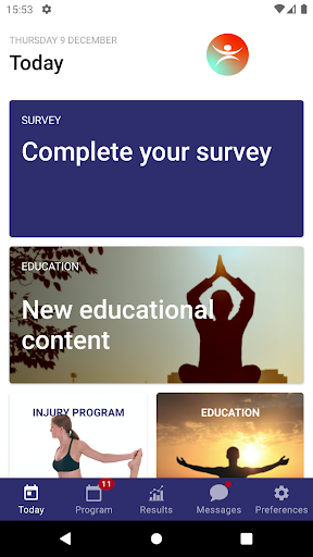 Android application PAM Physio Solutions screenshort