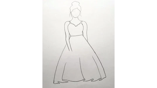 como desenhar vestidos