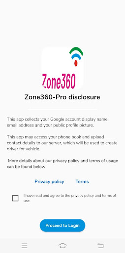 Android application ZONE360 - Pro screenshort