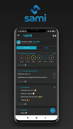 Android application Sami screenshort