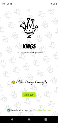 Android application Kings Drinking Game screenshort
