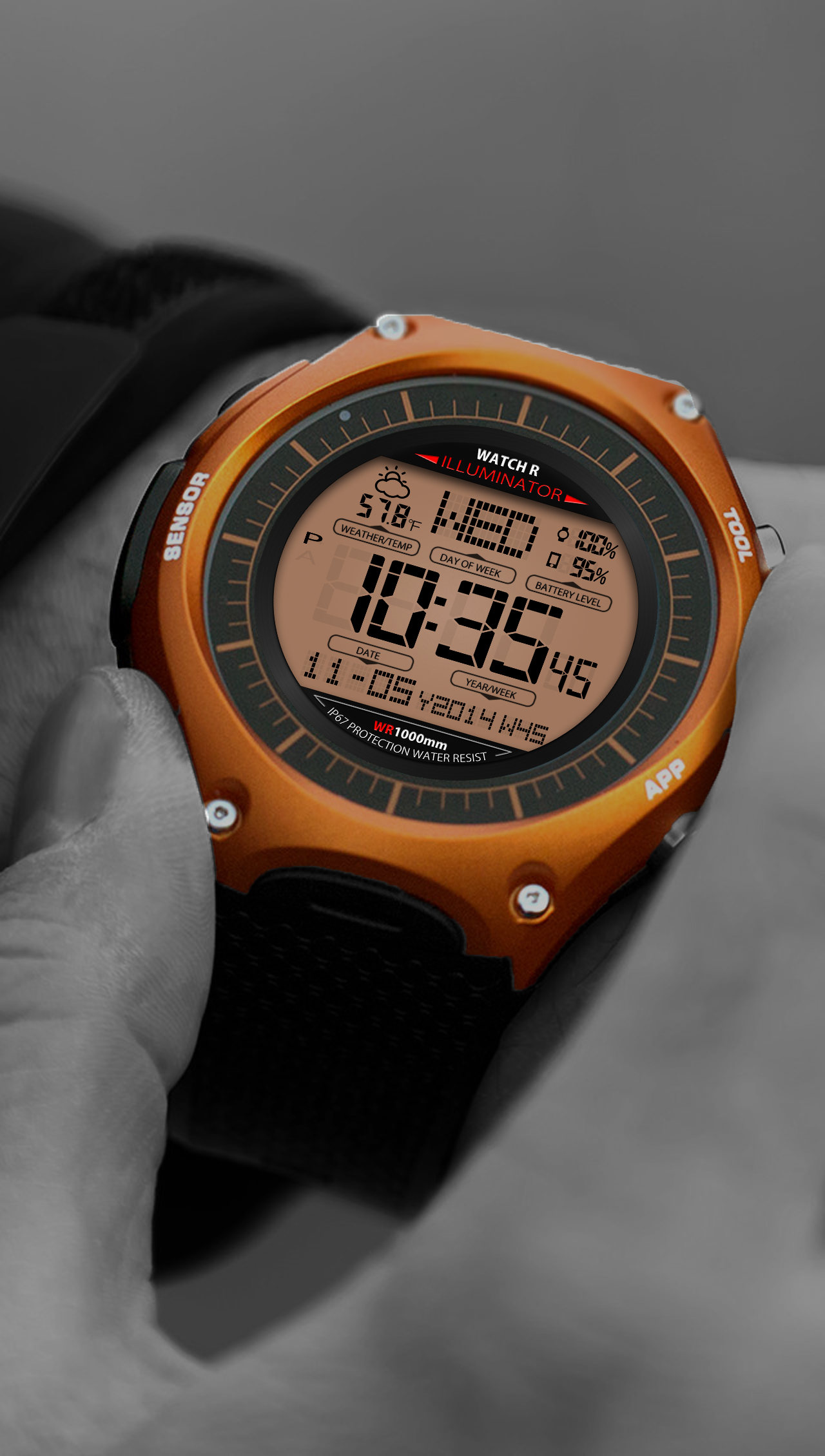 Android application A45 WatchFace for Android Wear screenshort