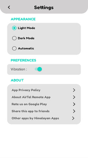 Airtel SetupBox Remote India Screenshot