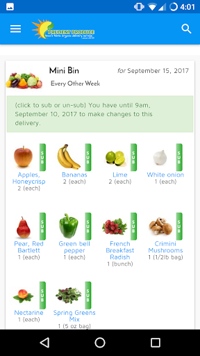 Prudent Produce Screen 2