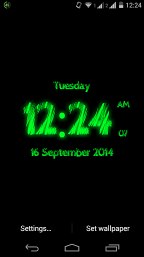 Super Digital Clock Wallpaper Screen 2