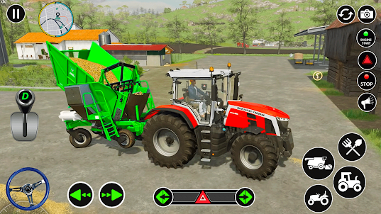 Tractor sim forraje parque