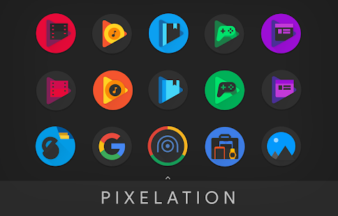 Pixelation - Dark Icon Pack Captura de tela