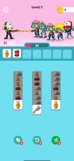 Android application Tile Zombie Match screenshort