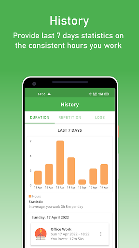 Screenshot of Time Budget - Time Management