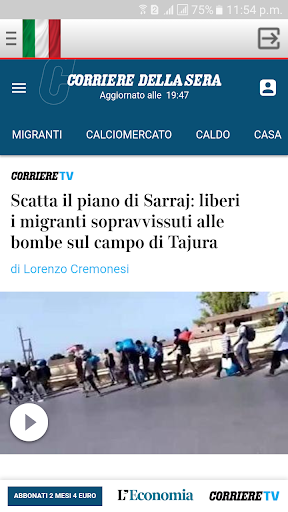Italian Newspapers Screen 3