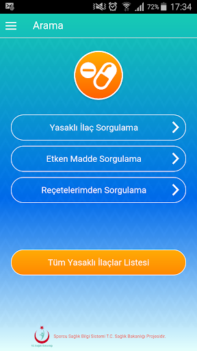 Android application Sporcu Sağlığı screenshort