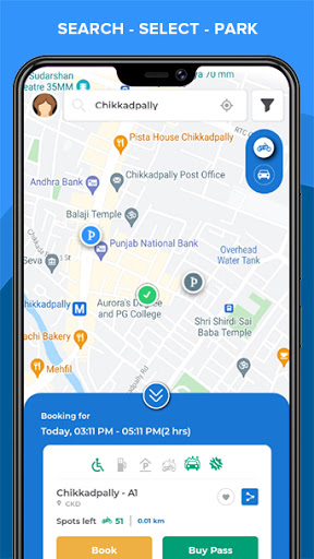 Android application ParkHyderabad screenshort