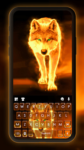 Android application Fiery Wolf Theme screenshort
