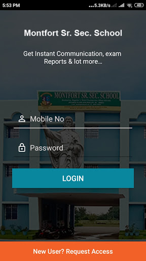 Android application Montfort Sr. Sec. School screenshort