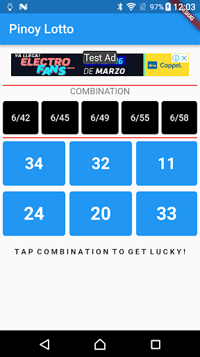 Android application Pinoy Lotto screenshort