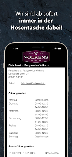 Fleischerei Volkens Screen 3