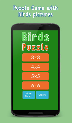 Android application Birds Puzzle Game screenshort