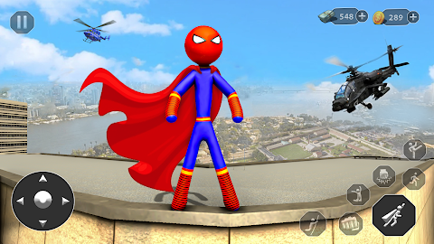 スティックロープヒーロースーパーヒーローゲームのおすすめ画像1