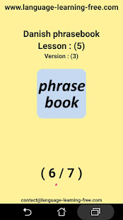 Danish phrasebook and phrases 7 APK screenshots 8