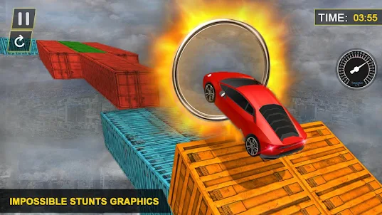 3D Car Tricky Stunts Driver