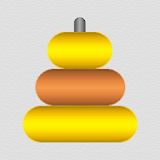 Tower of Hanoi. Ancient puzzle icon