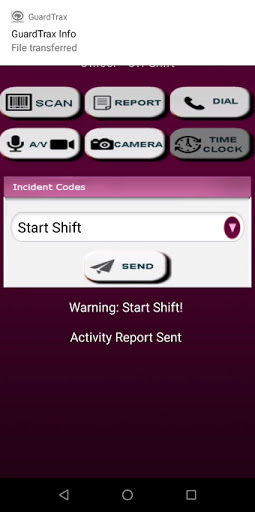 Android application Guardtrax screenshort