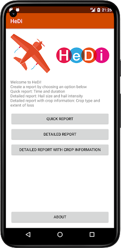 Android application HeDi screenshort