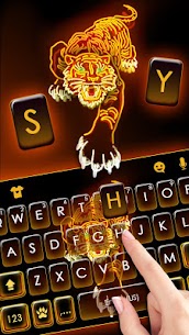Neon Gold Tiger Keyboard Theme Apk app for Android 2