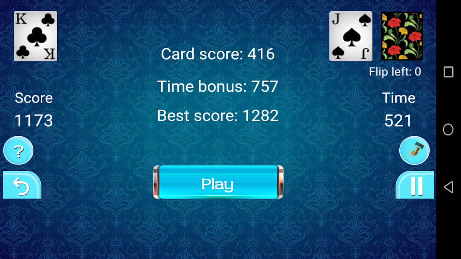 Android application Pyramid Solitaire screenshort